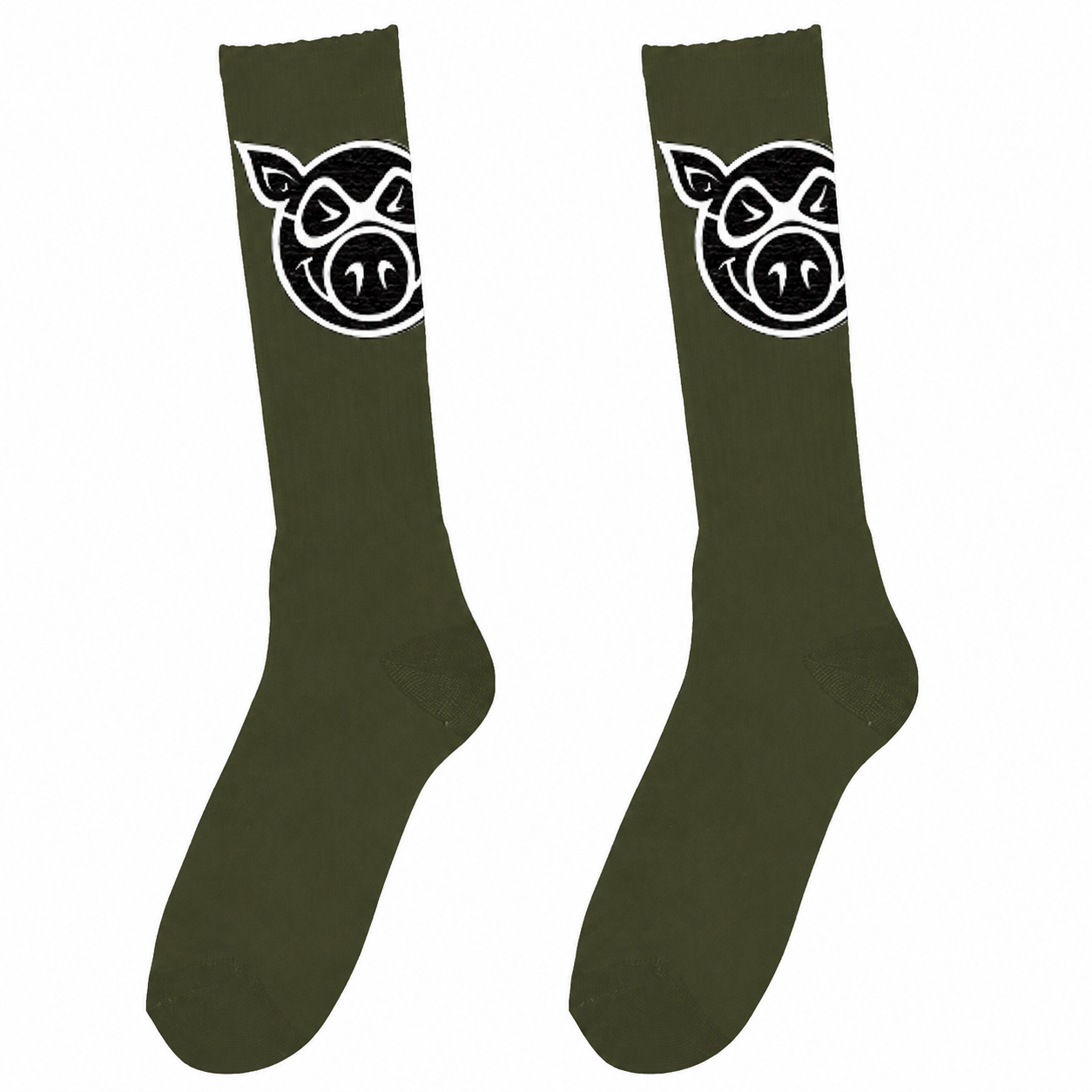 Pig Head Tall Socks