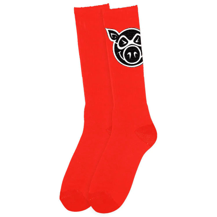 Pig Head Tall Socks