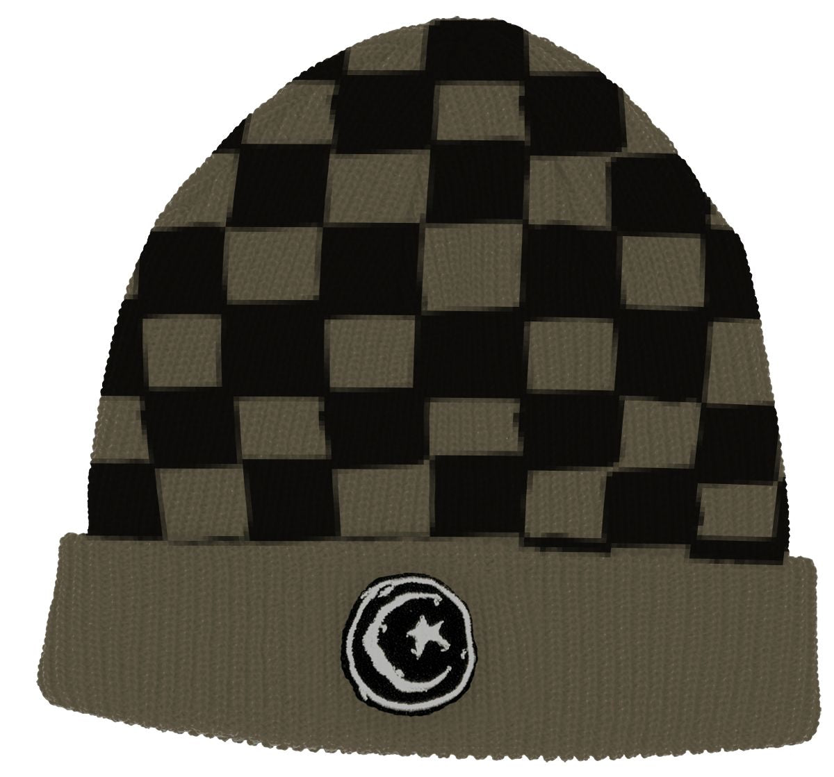 Star & Moon Checker Beanie